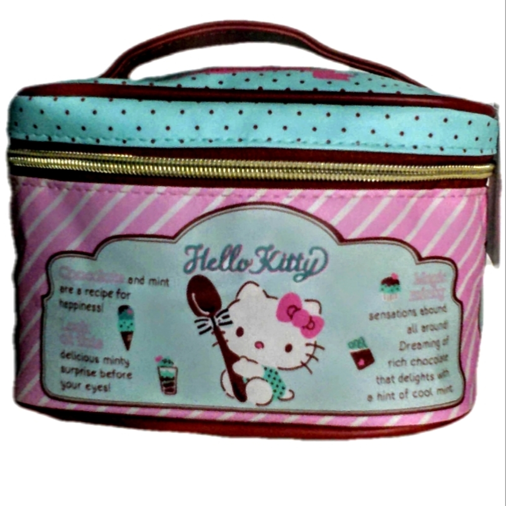 Sanrio Original Helllo Kitty Mint Chocolate Chip Makeup Bag
